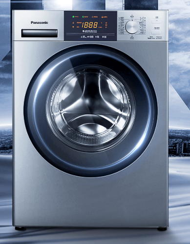 松下（Panasonic）全自动滚筒洗衣机8公斤BLDC变频电机99.99%除菌泡沫净节能洗家用筒自洁银色 XQG80-3GYEA/ESN81
